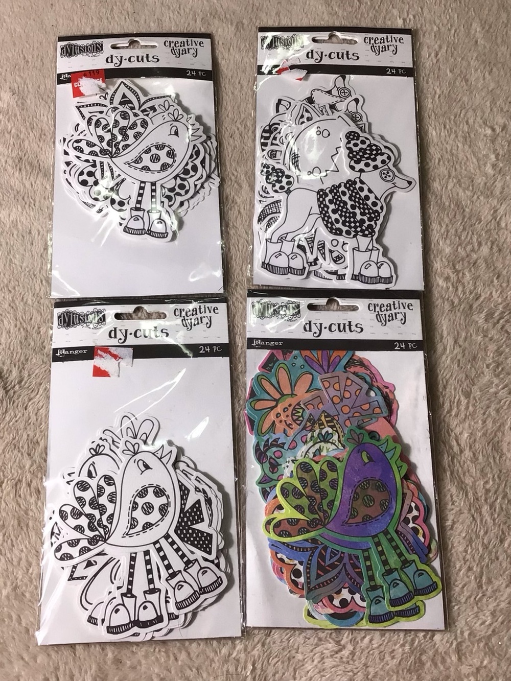 Dy-Cuts - Colorful Bird & Decorative Shapes